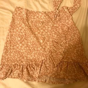 Cute Floral Light Pink Skirt